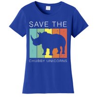 Save The Chubby Unicorns Retro Rhino Animal Rights Funny Gift Women's T-Shirt