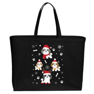 Shih Tzu Christmas Gift Costume Cotton Canvas Jumbo Tote