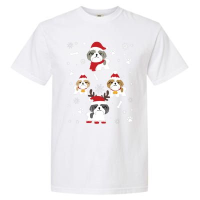 Shih Tzu Christmas Gift Costume Garment-Dyed Heavyweight T-Shirt