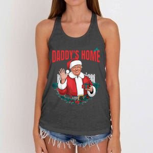 Santa Trump Christmas 2024 New President Women's Knotted Racerback Tank