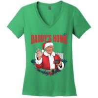 Santa Trump Christmas 2024 New President Women's V-Neck T-Shirt