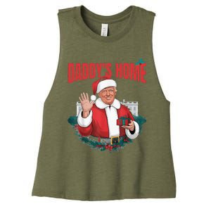 Santa Trump Christmas 2024 New President Women's Racerback Cropped Tank