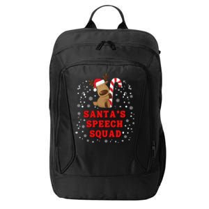 Speech Therapist Christmas Squad Slp Therapy Cute Reindeer Gift City Backpack