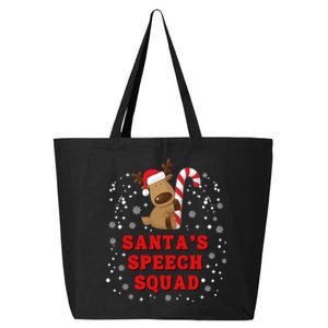 Speech Therapist Christmas Squad Slp Therapy Cute Reindeer Gift 25L Jumbo Tote