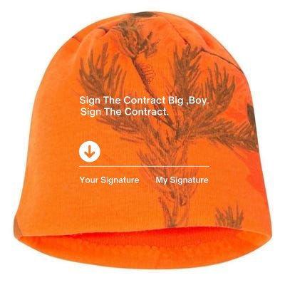 Sign The Contract Big Boy Funny Boxer Box Boxing Kati - Camo Knit Beanie