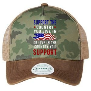 Support The Country You Live In Or Live In Where You Legacy Tie Dye Trucker Hat