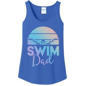 Swim Team Cute Gift Dad Father School Swimming Meet Swimmer Funny Gift Ladies Essential Tank