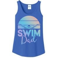 Swim Team Cute Gift Dad Father School Swimming Meet Swimmer Funny Gift Ladies Essential Tank