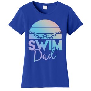 Swim Team Cute Gift Dad Father School Swimming Meet Swimmer Funny Gift Women's T-Shirt