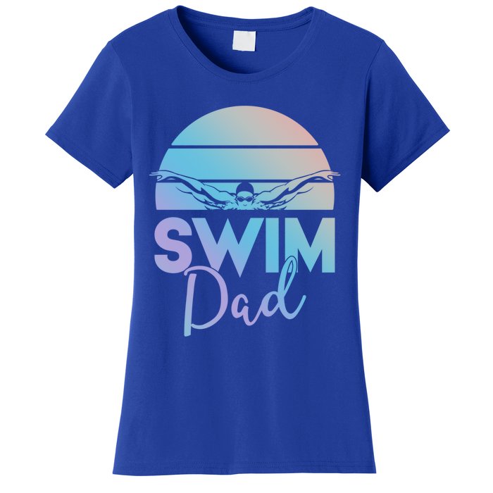 Swim Team Cute Gift Dad Father School Swimming Meet Swimmer Funny Gift Women's T-Shirt