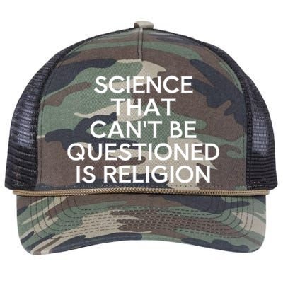 Science That CanT Be Questioned Is Religion Retro Rope Trucker Hat Cap