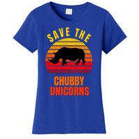 Save The Chubby Unicorns Retro Style Rhino Gift Women's T-Shirt