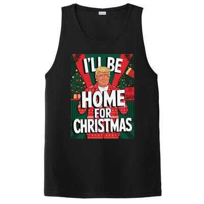 Santa Trump Christmas Pajama ILl Be Home For Christmas PosiCharge Competitor Tank