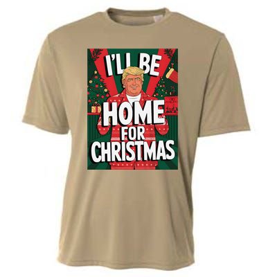 Santa Trump Christmas Pajama ILl Be Home For Christmas Cooling Performance Crew T-Shirt