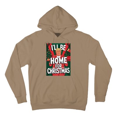 Santa Trump Christmas Pajama ILl Be Home For Christmas Hoodie