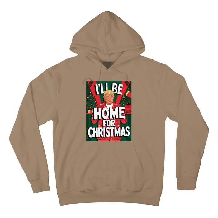 Santa Trump Christmas Pajama ILl Be Home For Christmas Hoodie