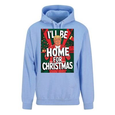 Santa Trump Christmas Pajama ILl Be Home For Christmas Unisex Surf Hoodie