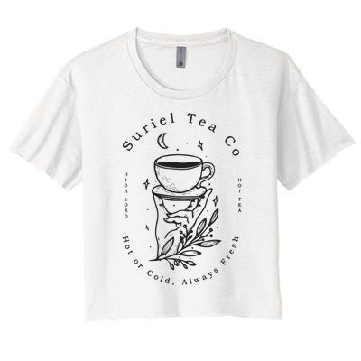 Suriel Tea Co Hot Or Cold Al Ways Fresh Women's Crop Top Tee