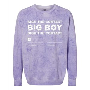 Sign The Contract Big Boy Funny Boxer Box Boxing Event 2024 Colorblast Crewneck Sweatshirt