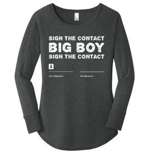 Sign The Contract Big Boy Funny Boxer Box Boxing Event 2024 Women's Perfect Tri Tunic Long Sleeve Shirt