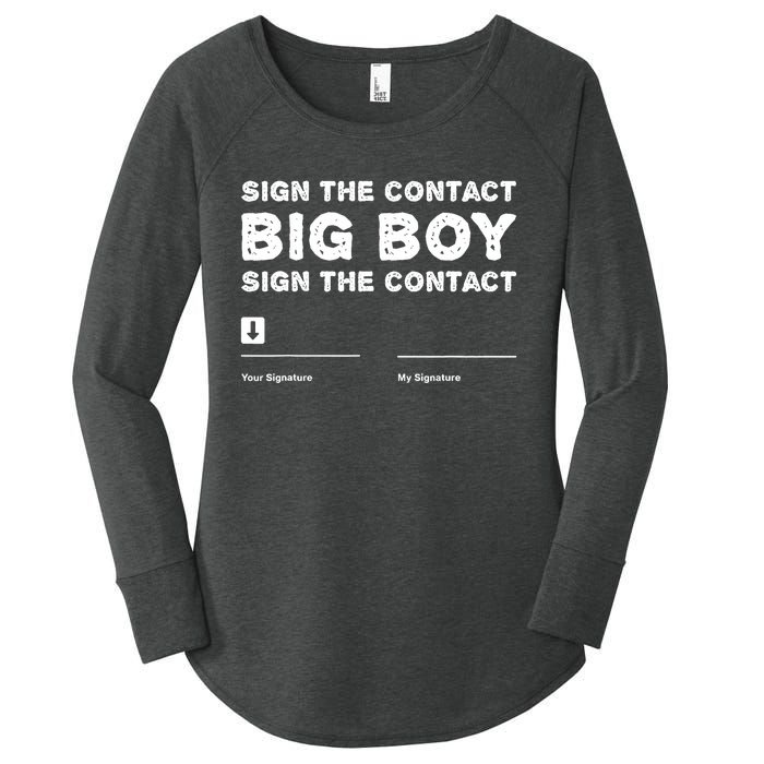 Sign The Contract Big Boy Funny Boxer Box Boxing Event 2024 Women's Perfect Tri Tunic Long Sleeve Shirt