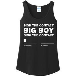 Sign The Contract Big Boy Funny Boxer Box Boxing Event 2024 Ladies Essential Tank