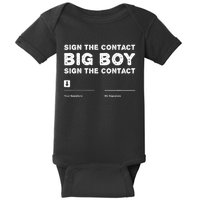 Sign The Contract Big Boy Funny Boxer Box Boxing Event 2024 Baby Bodysuit