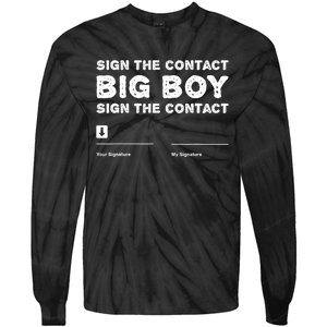 Sign The Contract Big Boy Funny Boxer Box Boxing Event 2024 Tie-Dye Long Sleeve Shirt