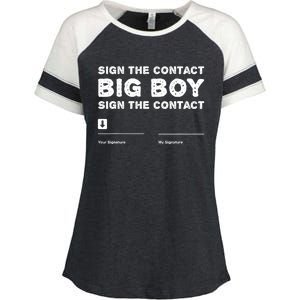 Sign The Contract Big Boy Funny Boxer Box Boxing Event 2024 Enza Ladies Jersey Colorblock Tee