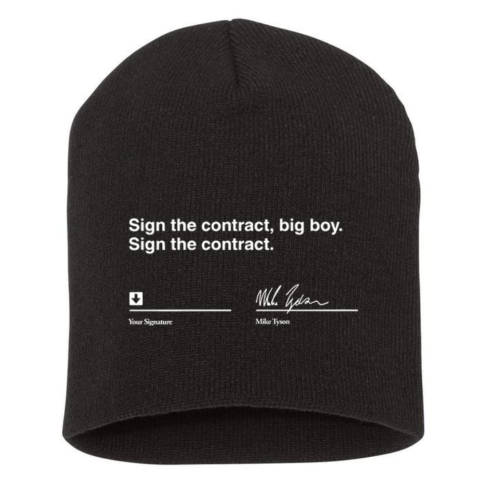 Sign The Contract Big Boy Sign The Contract Mike Tyson Short Acrylic Beanie