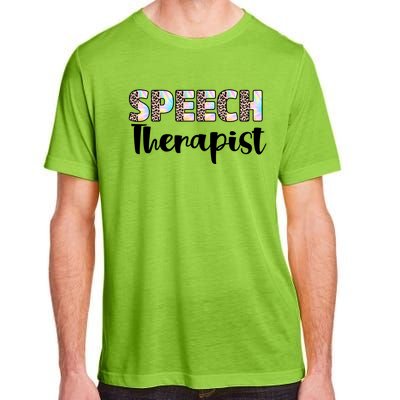 Speech Therapist Cute Leopard Speech Language Pathologist Gift Adult ChromaSoft Performance T-Shirt