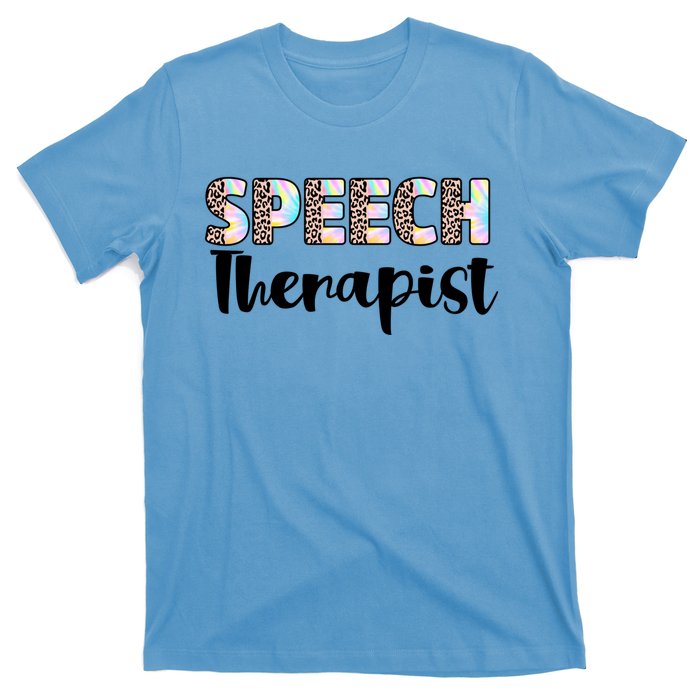 Speech Therapist Cute Leopard Speech Language Pathologist Gift T-Shirt