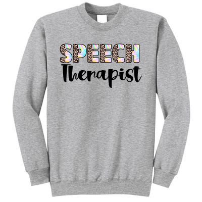 Speech Therapist Cute Leopard Speech Language Pathologist Gift Sweatshirt