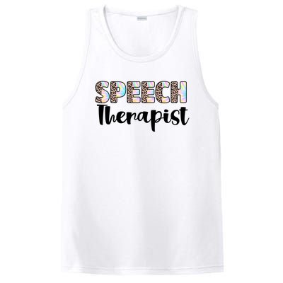 Speech Therapist Cute Leopard Speech Language Pathologist Gift PosiCharge Competitor Tank