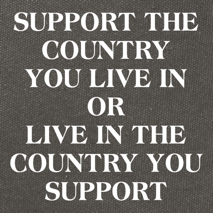 Support The Country You Live In Cotton Canvas Backpack