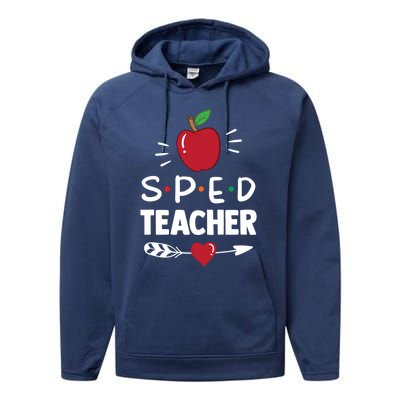 Sped Teacher Cute Awareness Special Education Cute Gift Performance Fleece Hoodie