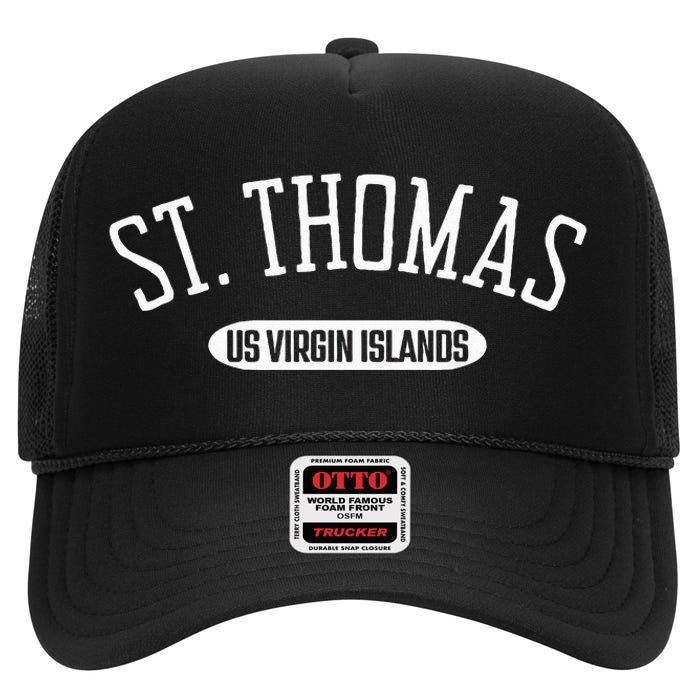 St Thomas Classic Style St Thomas Us Virgin Islands High Crown Mesh Back Trucker Hat