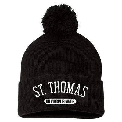 St Thomas Classic Style St Thomas Us Virgin Islands Pom Pom 12in Knit Beanie