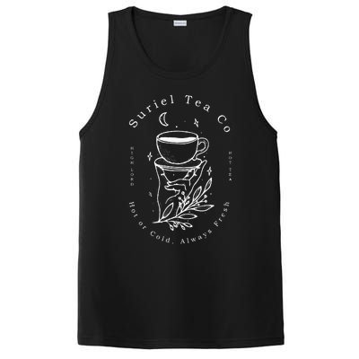 Suriel Tea Co Spill The Tea Mystical Book Flowers Librarian PosiCharge Competitor Tank