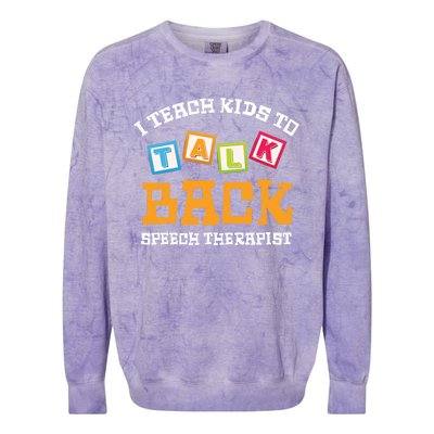 Speech Therapist Cute Pediatric Slp Gift Colorblast Crewneck Sweatshirt