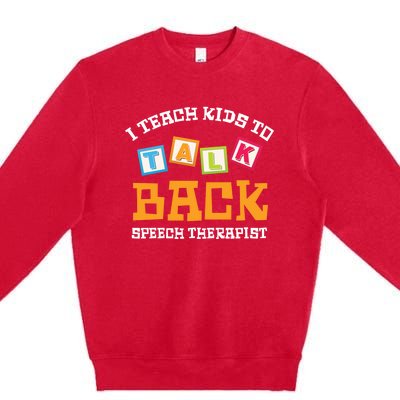 Speech Therapist Cute Pediatric Slp Gift Premium Crewneck Sweatshirt