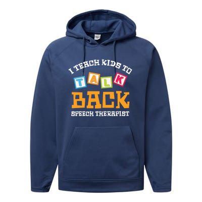 Speech Therapist Cute Pediatric Slp Gift Performance Fleece Hoodie