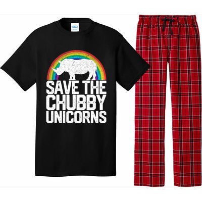 Save The Chubby Unicorns Rainbow Rhinoceros Rhino Gift Pajama Set