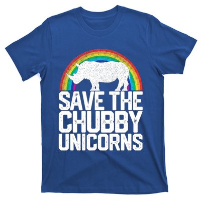 Save The Chubby Unicorns Rainbow Rhinoceros Rhino Gift T-Shirt