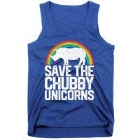 Save The Chubby Unicorns Rainbow Rhinoceros Rhino Gift Tank Top