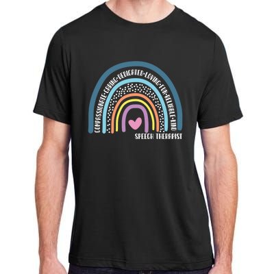 Speech Therapist Cute Rainbow Gift Adult ChromaSoft Performance T-Shirt