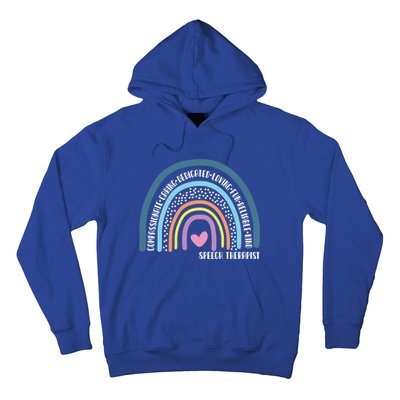 Speech Therapist Cute Rainbow Gift Hoodie