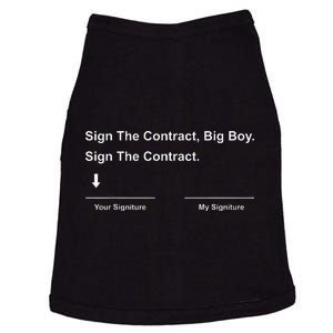 Sign The Contract Big Boy Sign The Contract Signature Doggie Tank