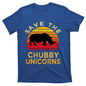 Save The Chubby Unicorns Retro Style Rhino Gift T-Shirt