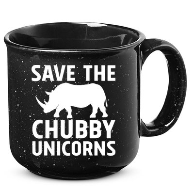 Save The Chubby Unicorns Funny 15oz Campfire Ceramic Mug